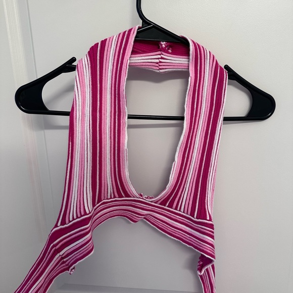 pink halter tie top - Picture 1 of 5